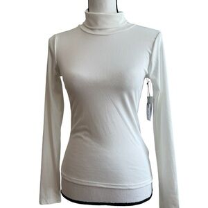 Originality Ivory Ribbed Turtleneck New Size Small